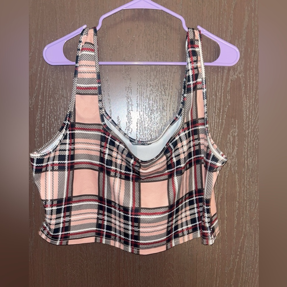 Plaid crop top